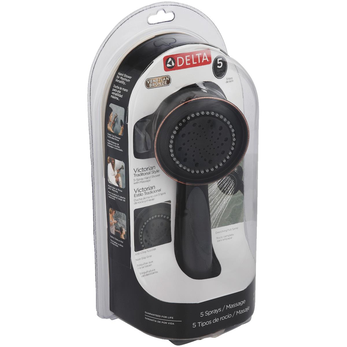 Delta 5-Spray 2.5 GPM Venetian Bronze Hand-Held Shower