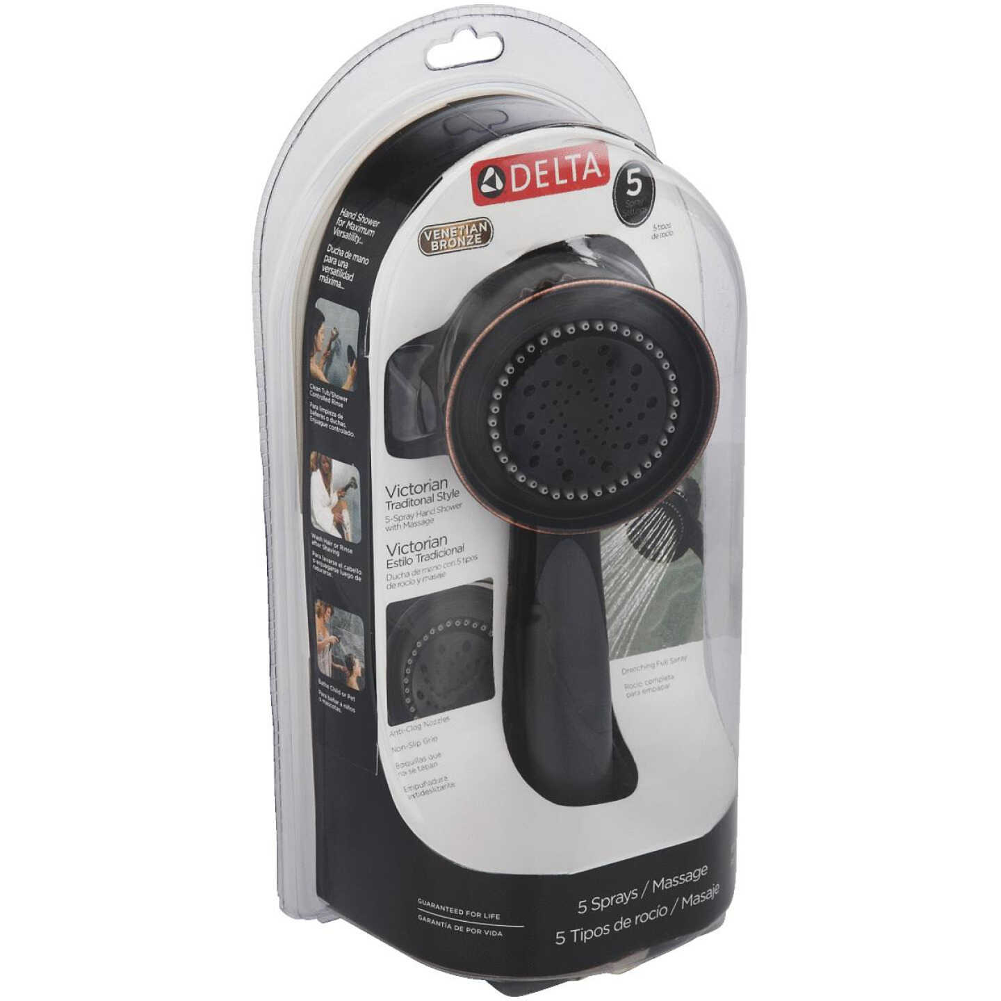 Delta 5-Spray 2.5 GPM Venetian Bronze Hand-Held Shower Image 3