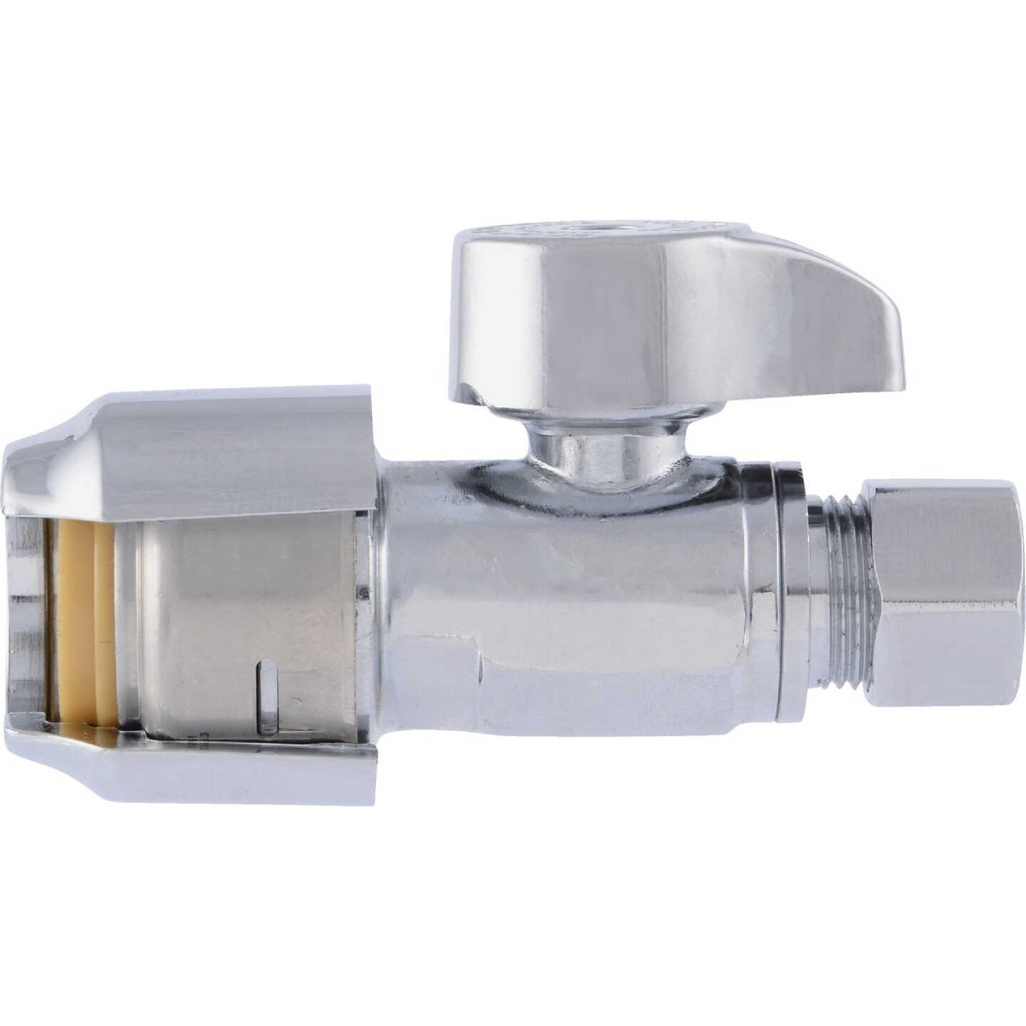 SharkBite 1/2 In. x 3/8 In. Compression Brass Straight Stop Valve Image 7