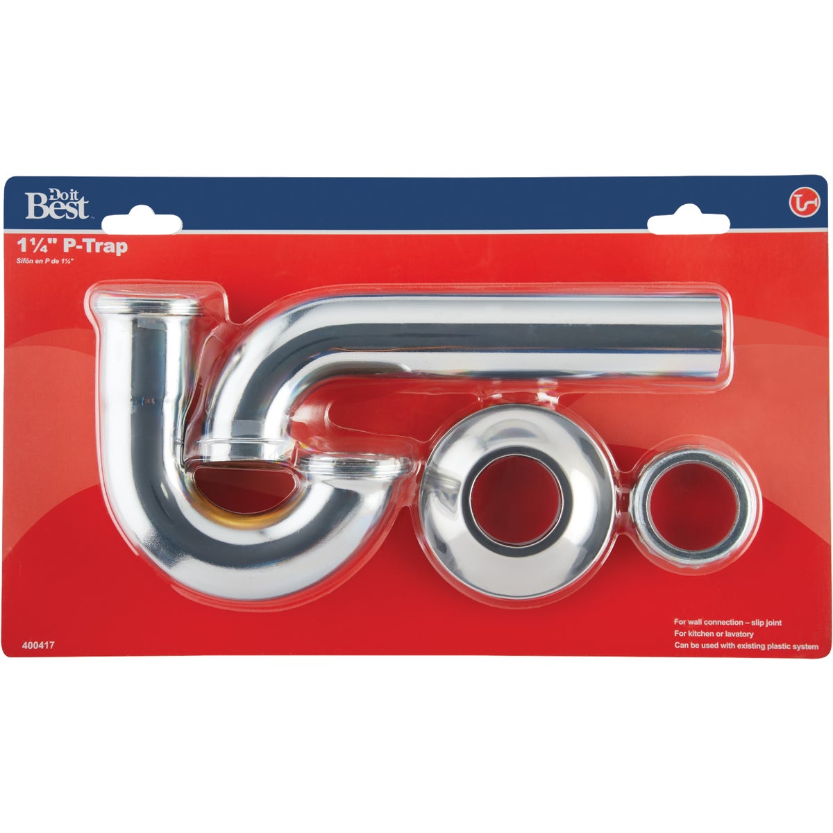 Do it Best 1-1/4 In. x 1-1/4 In. 22 Gauge Brass P-Trap Image 2