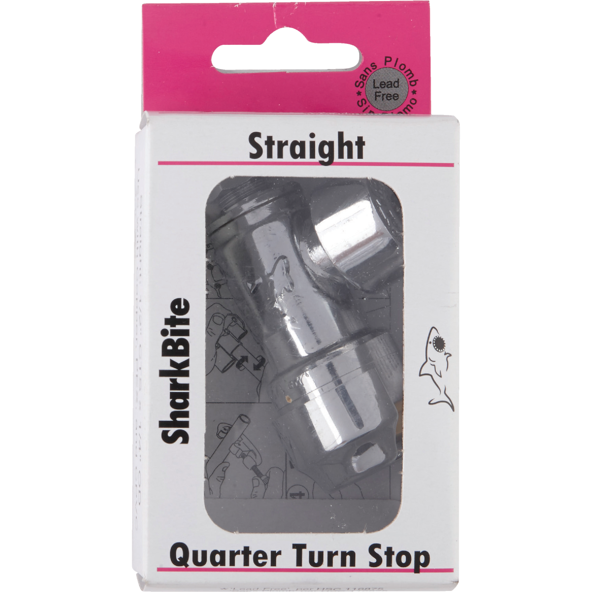 SharkBite 1/2 In. x 1/4 In. Compression Brass Straight Stop Valve Image 6