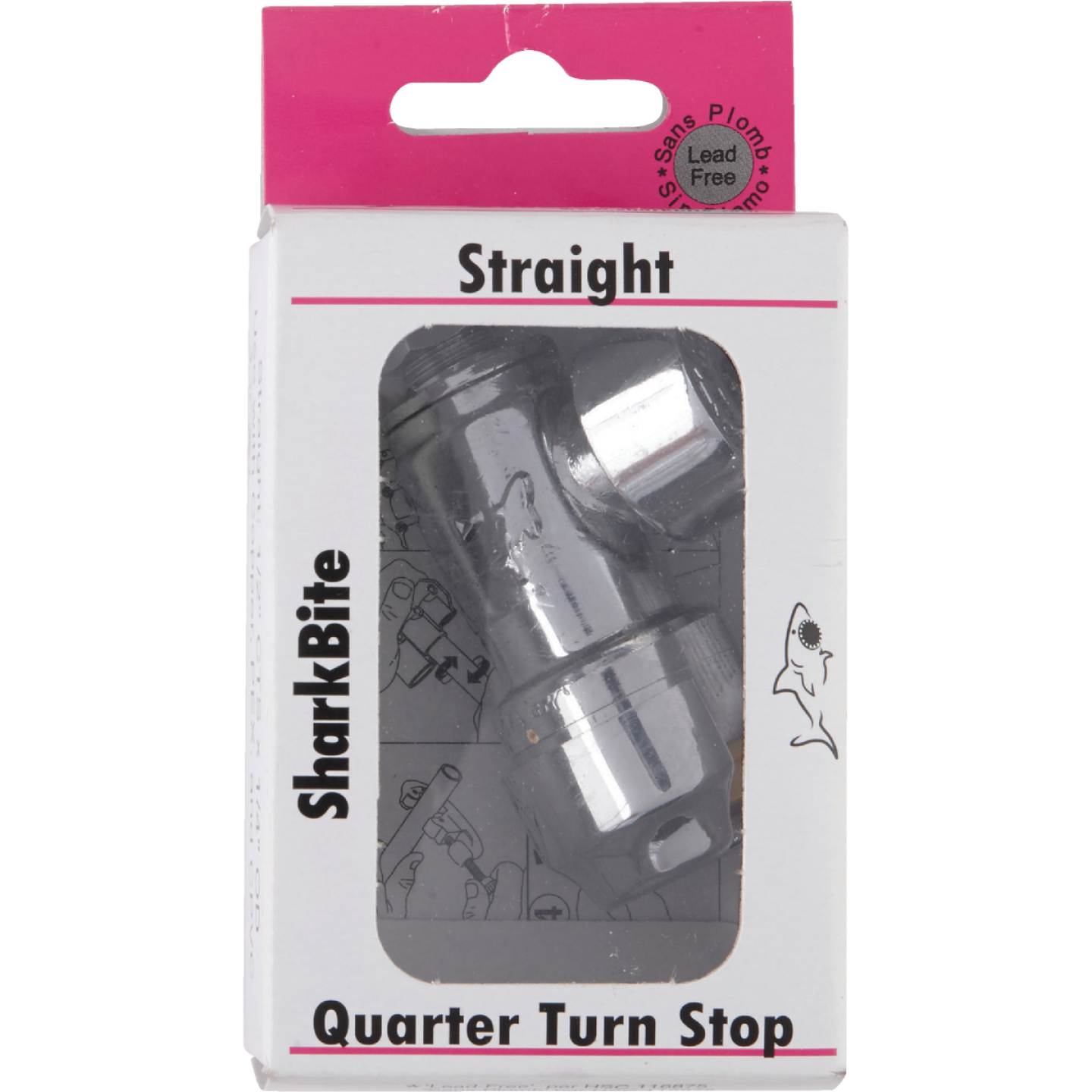 SharkBite 1/2 In. x 1/4 In. Compression Brass Straight Stop Valve Image 6