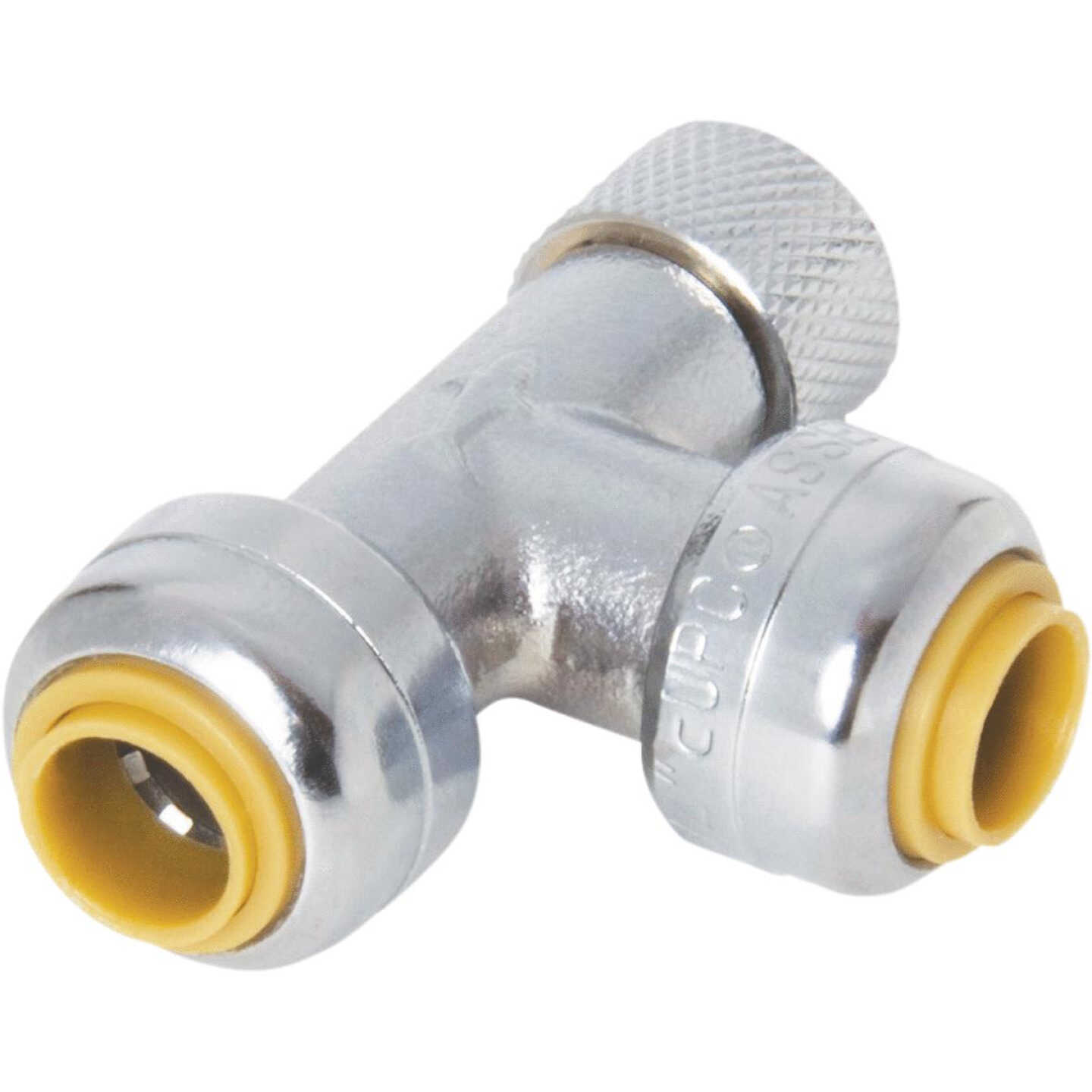 SharkBite 1/4 In. X 1/4 In. X 3/8 In. Push-to-Connect Compression Tee Image 1