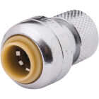 SharkBite 1/4 In. x 3/8 In. Push-to-Connect Brass Stop Valve Adapter Image 1
