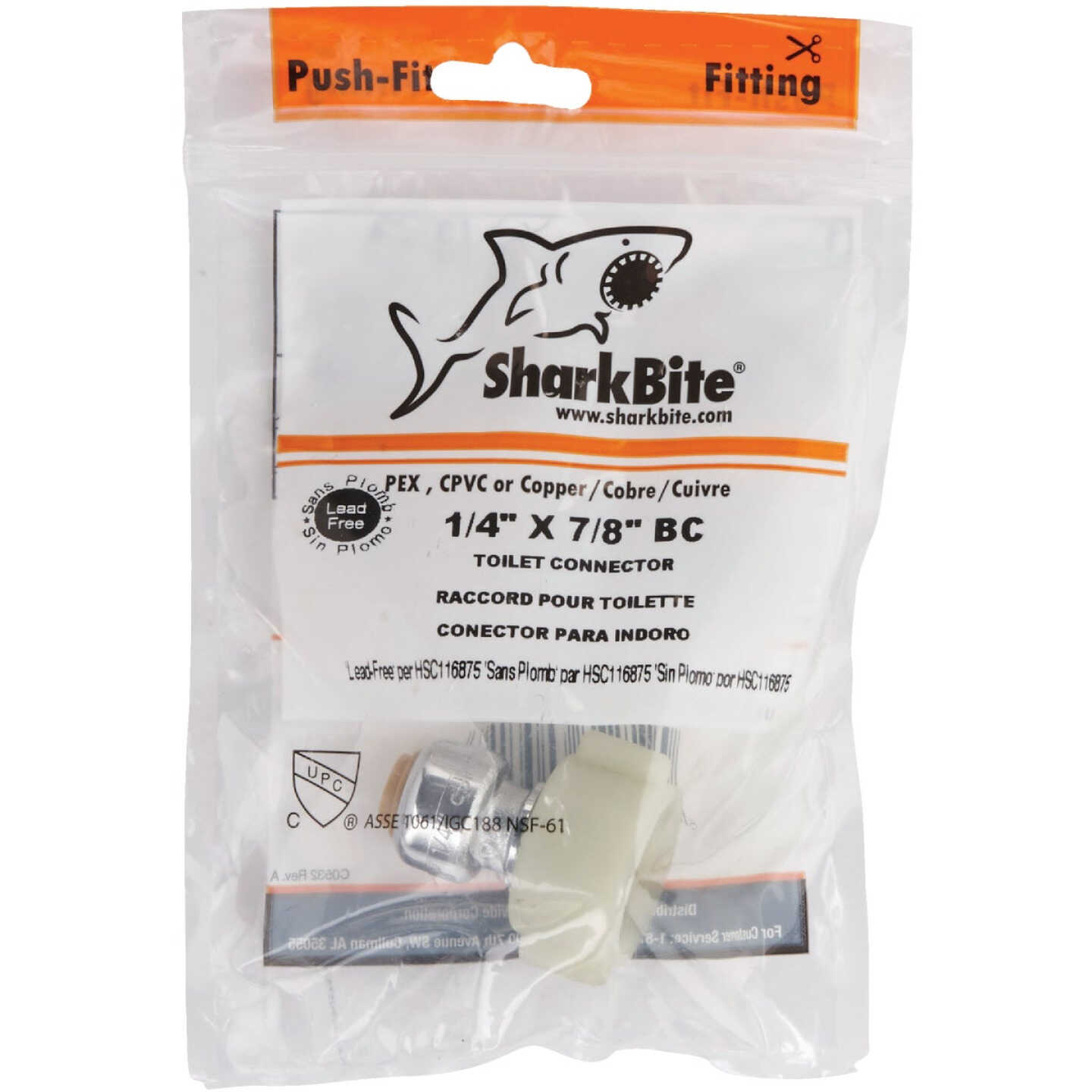 SharkBite 1/4 In. x 7/8 In. Push-to-Connect Ballcock Toilet Adapter Image 2