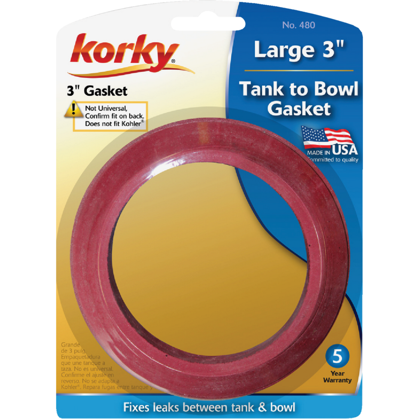 Korky 3 In. Sponge Rubber Tank to Bowl Gasket Image 2