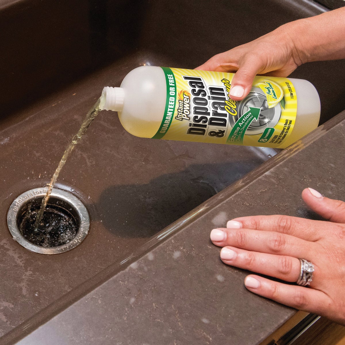 Instant Power 33.8 Oz. Instant Power Lemon Scent Disposer and Liquid Drain Cleaner Image 2