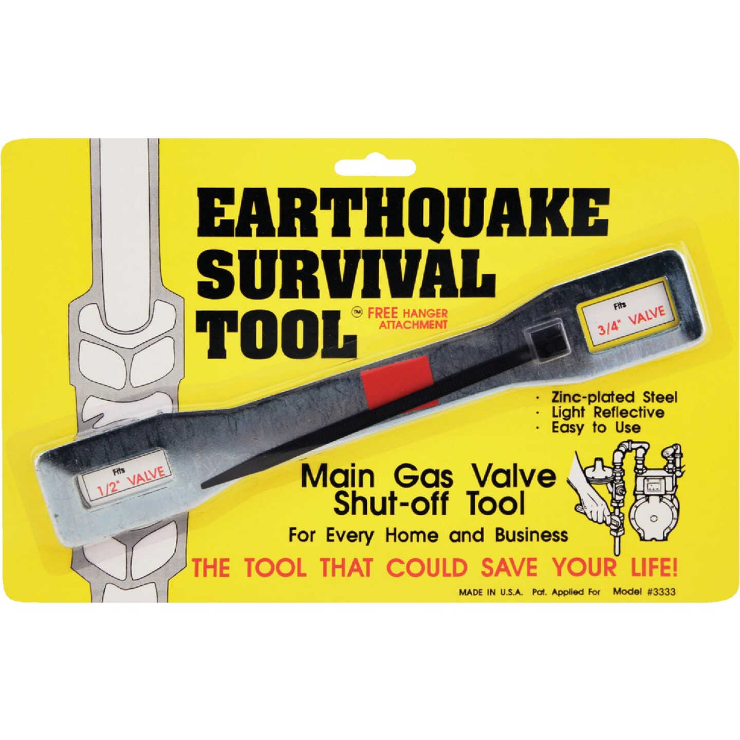 Ready America Gas Shut Off Wrench Earthquake Survival Tool Image 1