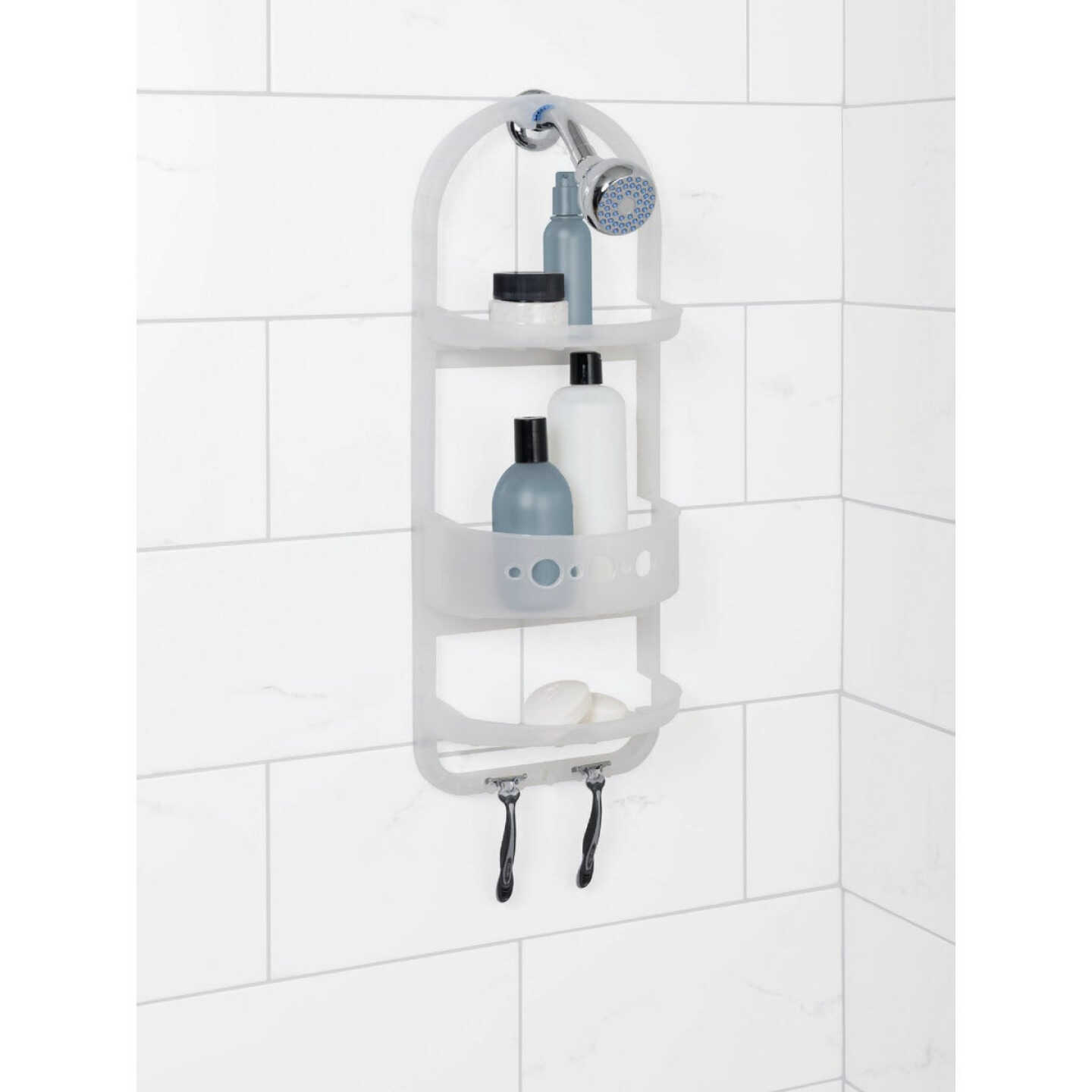 Zenith Zenna Home Plastic 10-1/4 In. x 26-1/4 In. Shower Caddy Image 2