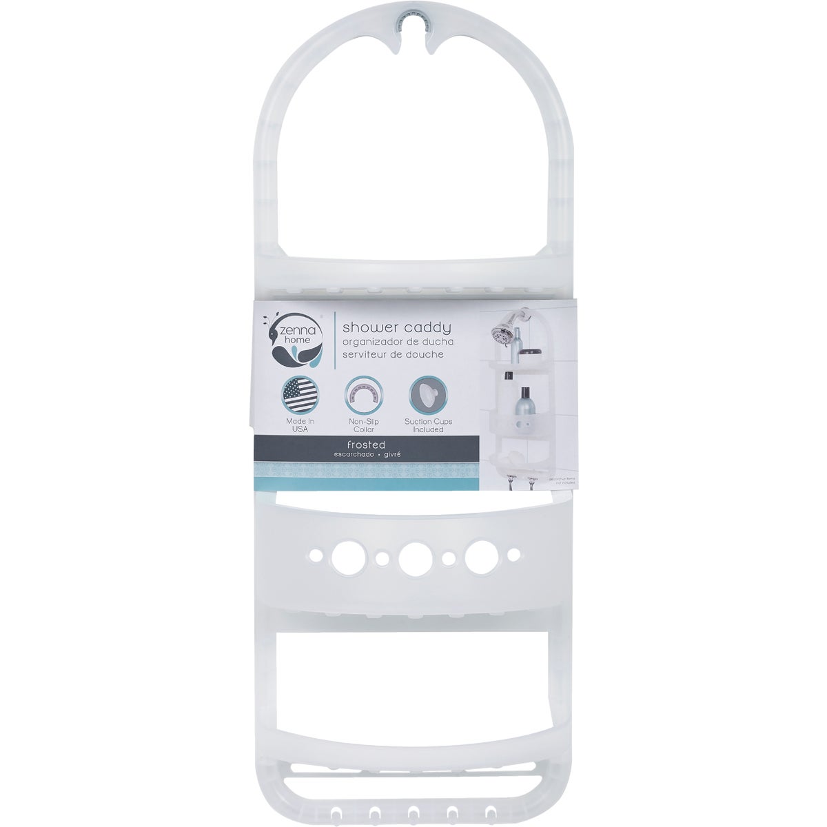 Zenith Zenna Home Plastic 10-1/4 In. x 26-1/4 In. Shower Caddy Image 3