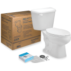 Mansfield Pro-Fit 2-128 White Elongated Bowl 1.28 GPF Complete Toilet Image 1