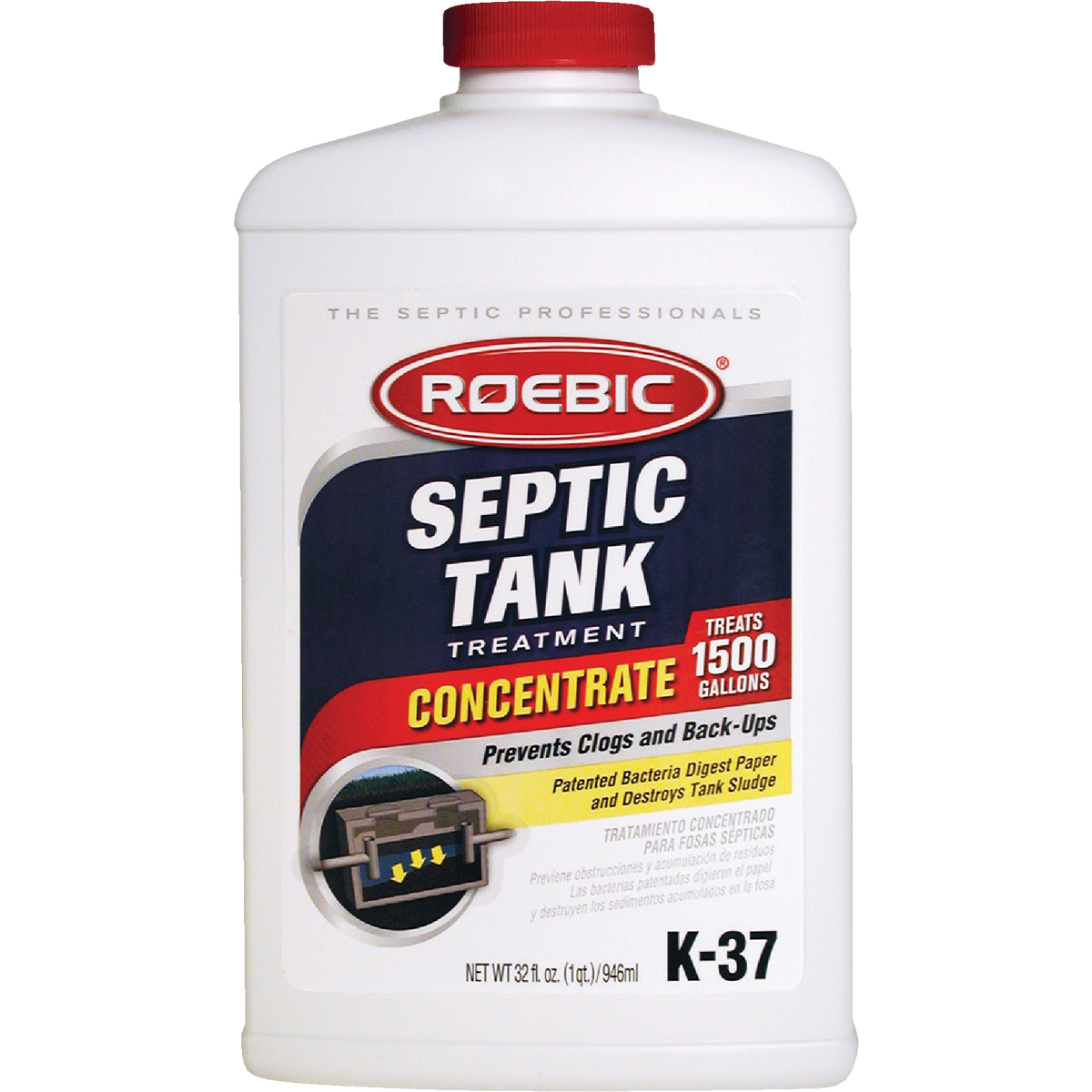 Roebic K-37 1 Qt. Concentrate Septic Tank Treatment
