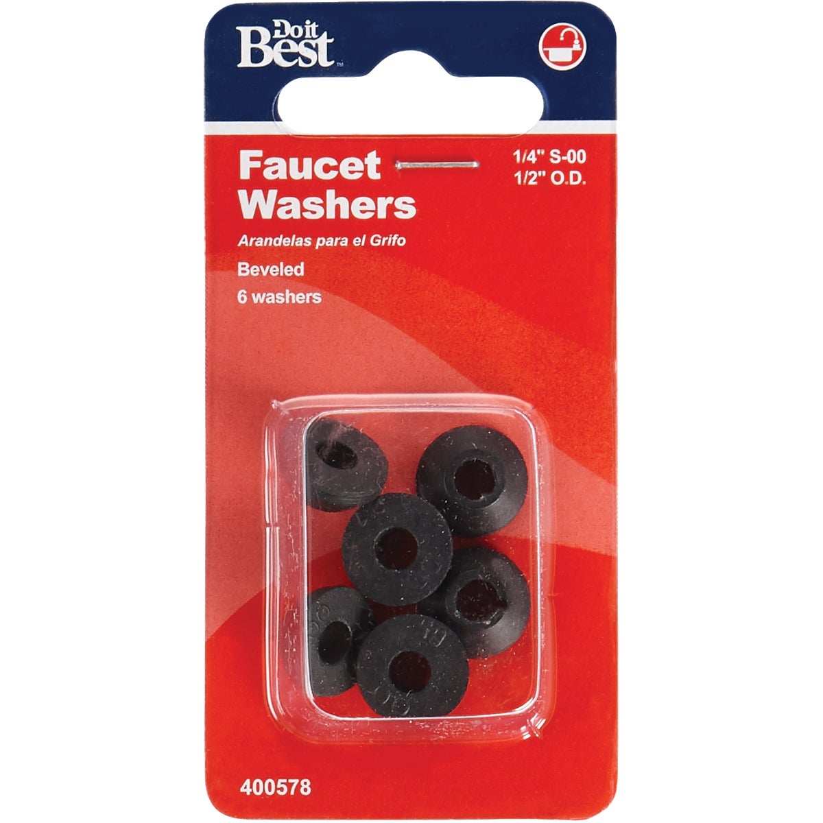 Do it Best 1/2 In. Black Beveled Faucet Washer (6 Ct.) Image 2