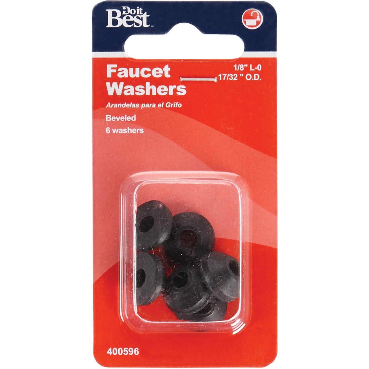 Do it Best 17/32 In. Black Beveled Faucet Washer (6 Ct.) Image 2