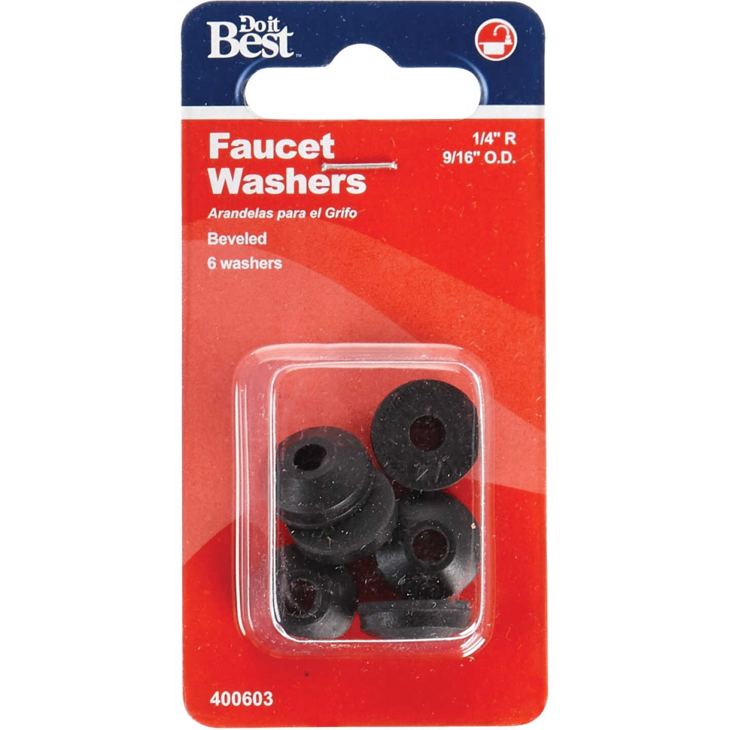 Do it Best 9/16 In. Black Beveled Faucet Washer (6 Ct.) Image 2