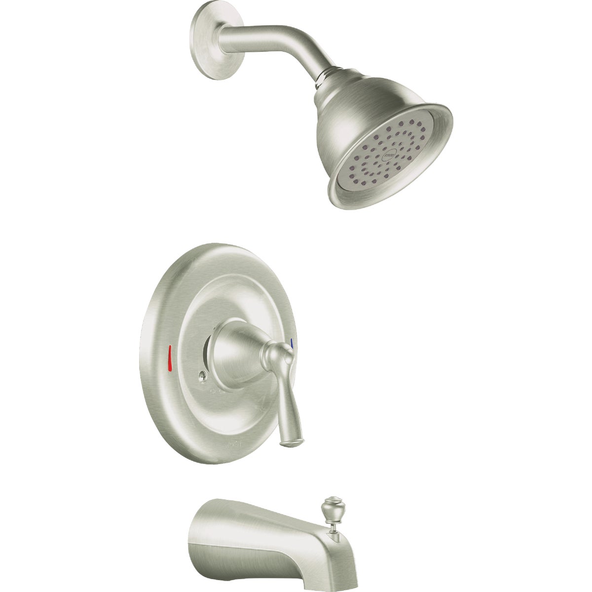 Moen Banbury Posi-Temp 1-Handle Lever Tub and Shower Faucet, Spot Resist Brushed Nickel