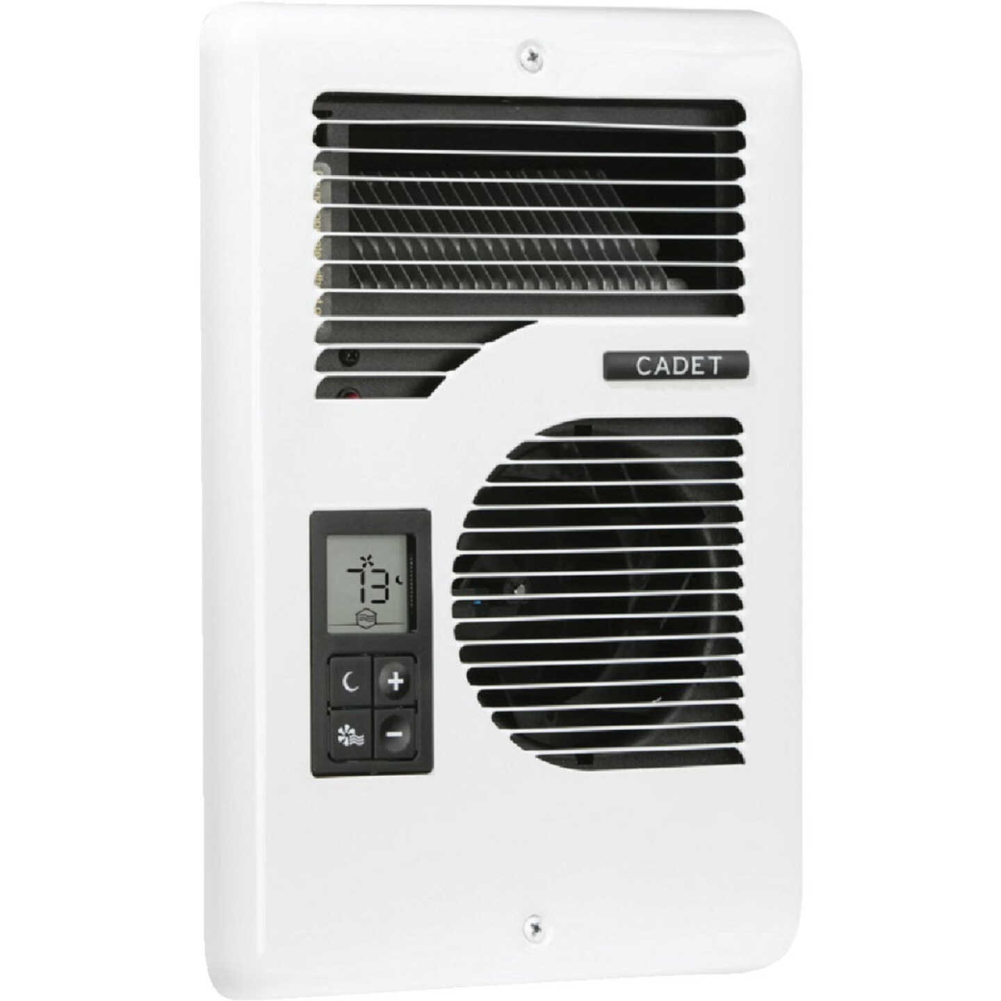 Cadet Energy Plus 1600W 240V Electric Fan-Forced Heater with Digital Thermostat, White Image 1