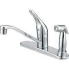 Home Impressions 1-Handle Lever Kitchen Faucet with Deck Spray, Chrome Image 1