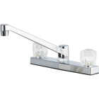 Home Impressions 2- Handle Knob Non-Metallic Kitchen Faucet, Chrome Image 1