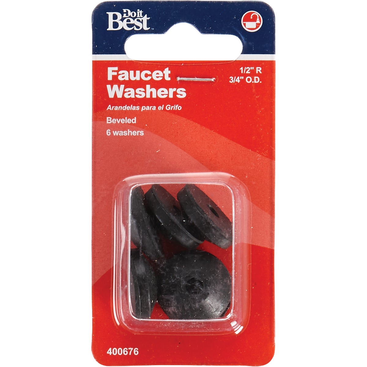 Do it Best 3/4 In. Black Beveled Faucet Washer (6 Ct.) Image 2