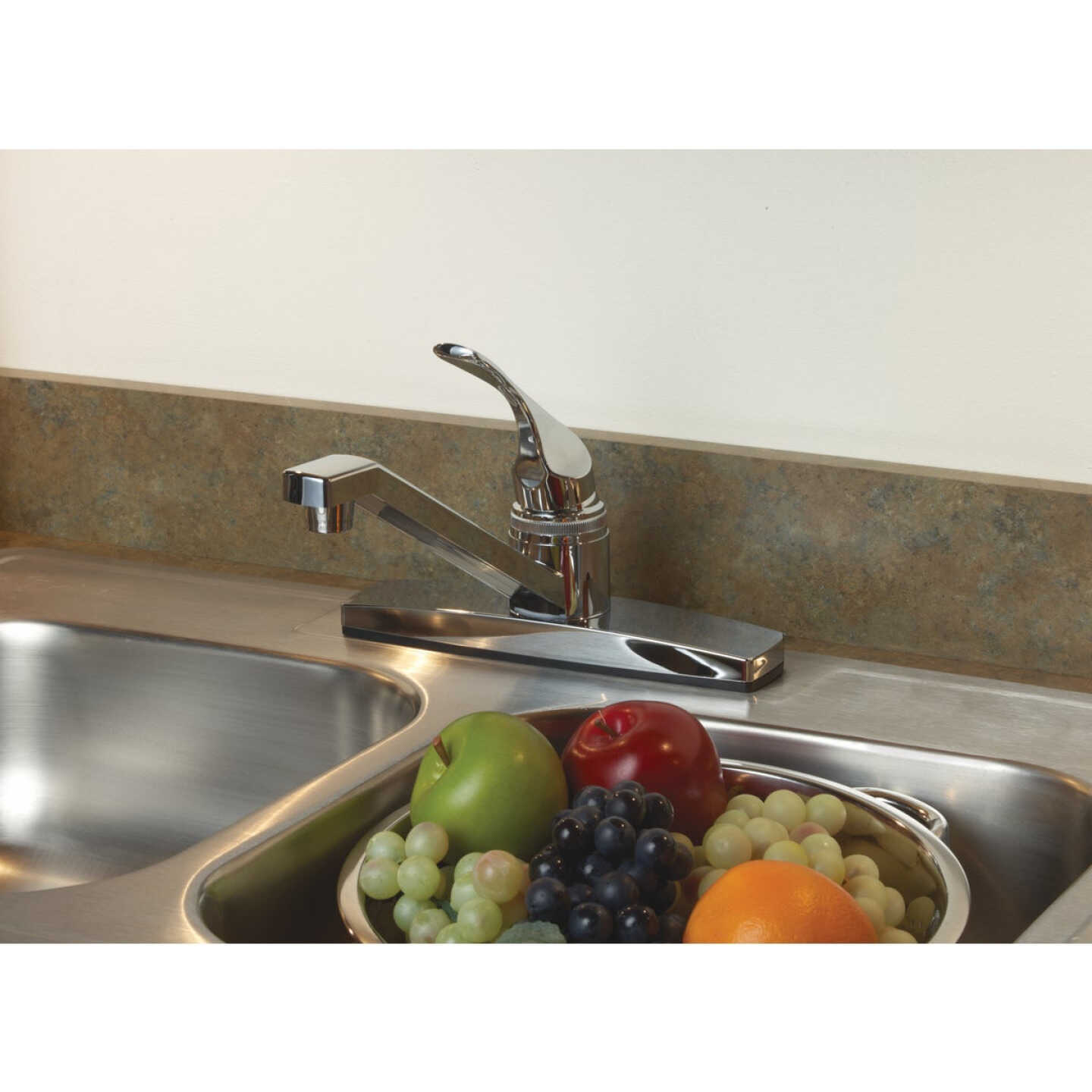 Home Impressions 1-Handle Lever Non-Metallic Kitchen Faucet, Chrome Image 2