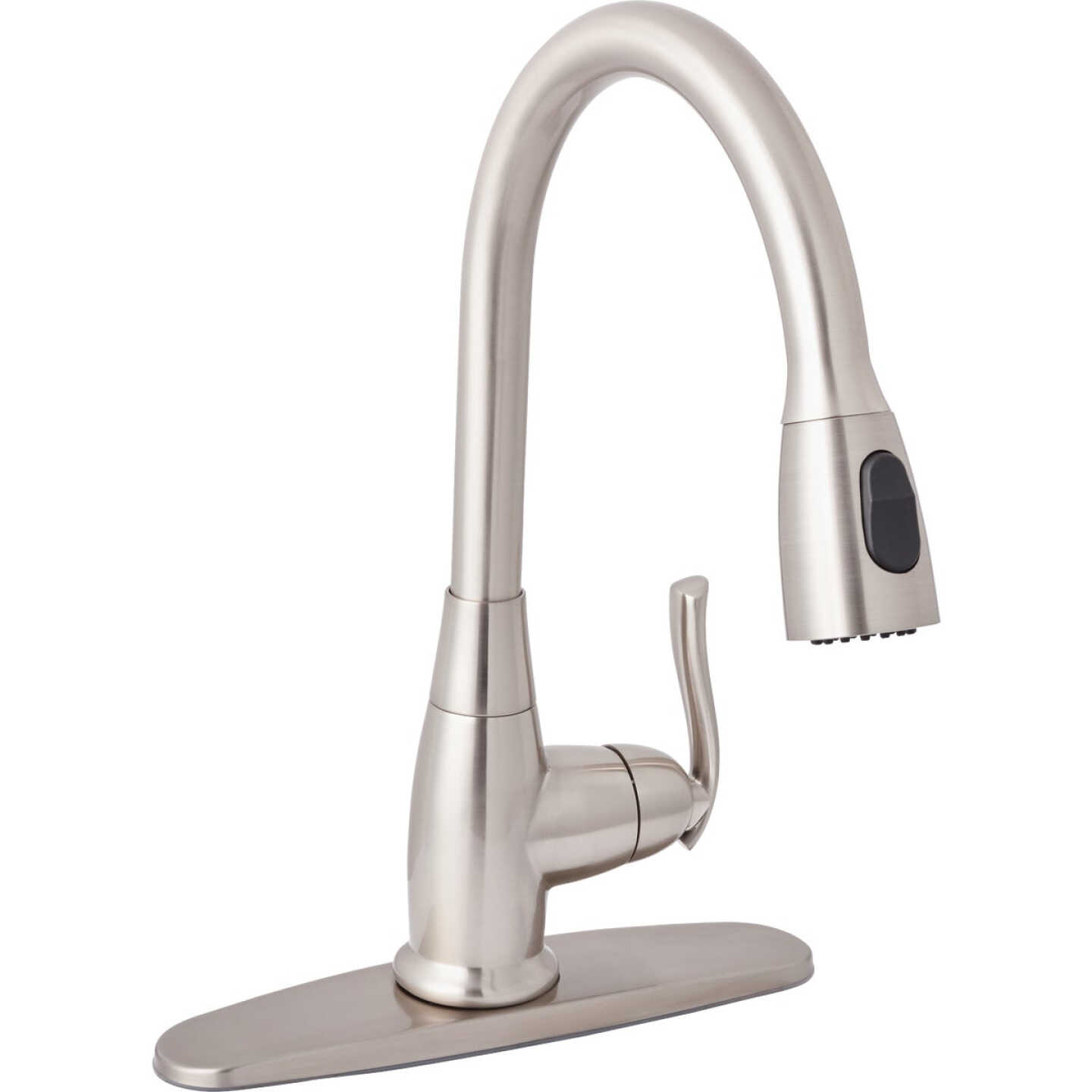 Home Impressions 1-Handle Lever Pull-Down Kitchen Faucet, Brushed Nickel Image 1