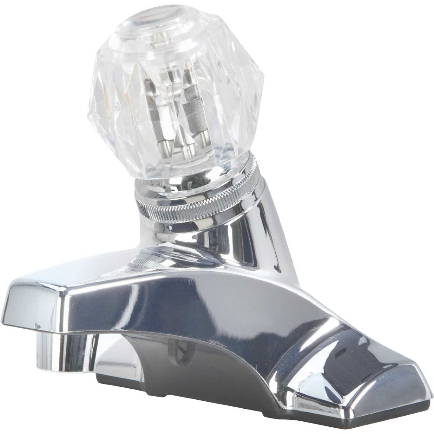 Home Impressions 1-Handle Knob 4 In. Centerset Non-Metallic Bathroom Faucet, Chrome Image 1