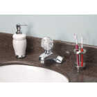 Home Impressions 1-Handle Knob 4 In. Centerset Non-Metallic Bathroom Faucet, Chrome Image 2