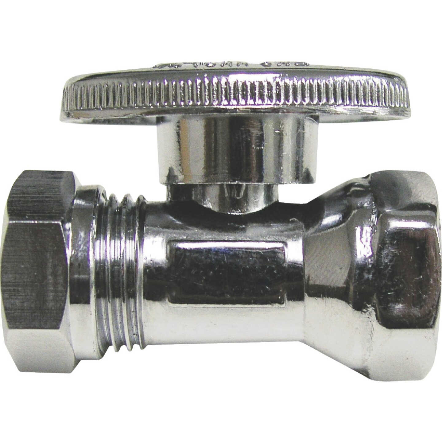 ProLine 1/2 In. FPT x 7/16 In. SLIP Chrome-Plated Brass Straight Stop Image 1