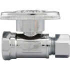 ProLine 3/8 In. FPT x 3/8 In. COMP Chrome-Plated Brass Straight Stop Image 1