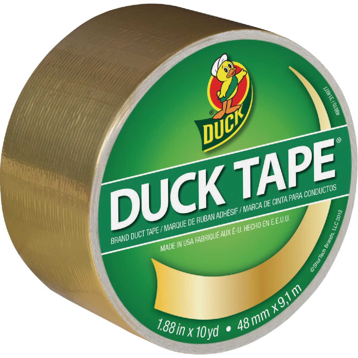 Duck Tape 1.88 In. x 10 Yd. Printed Duct Tape, Gold Metallic Image 1
