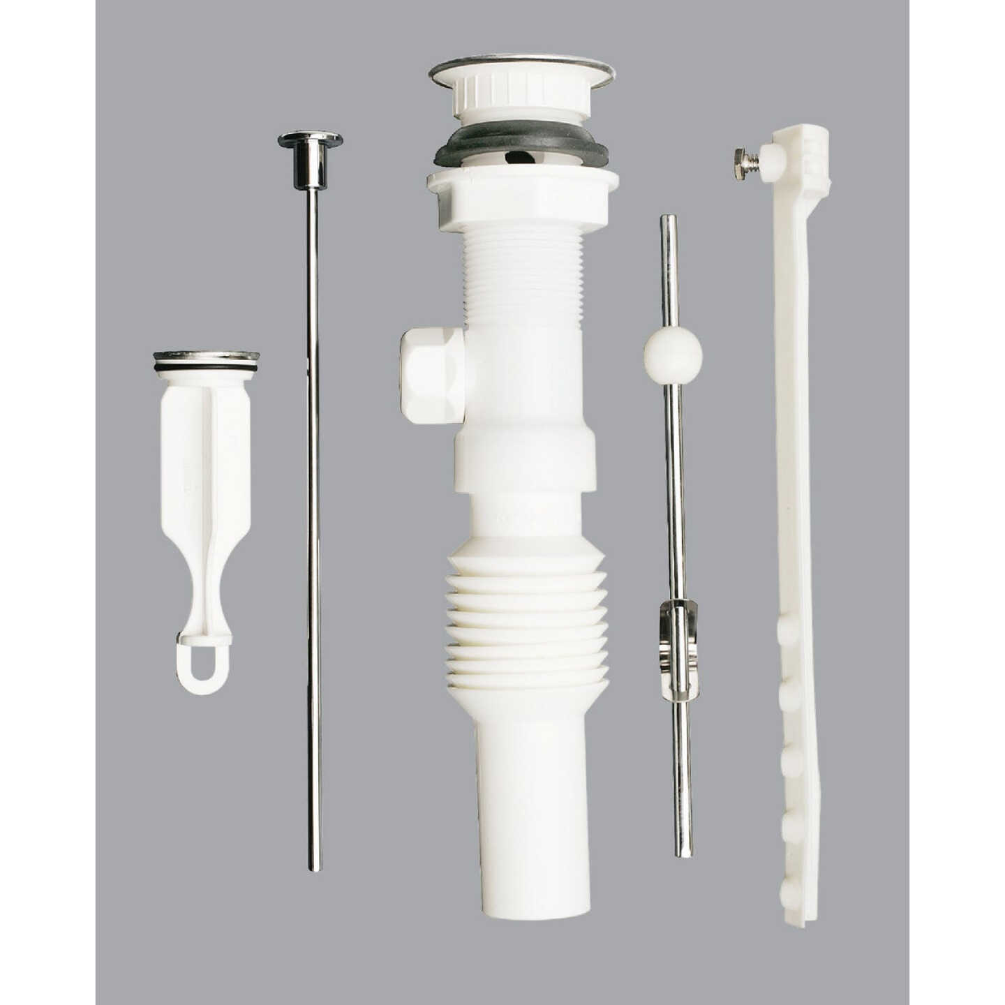 Do it Best 1-1/4 In. Chrome-Plated/Plastic Flexible Pop-Up Assembly Image 1