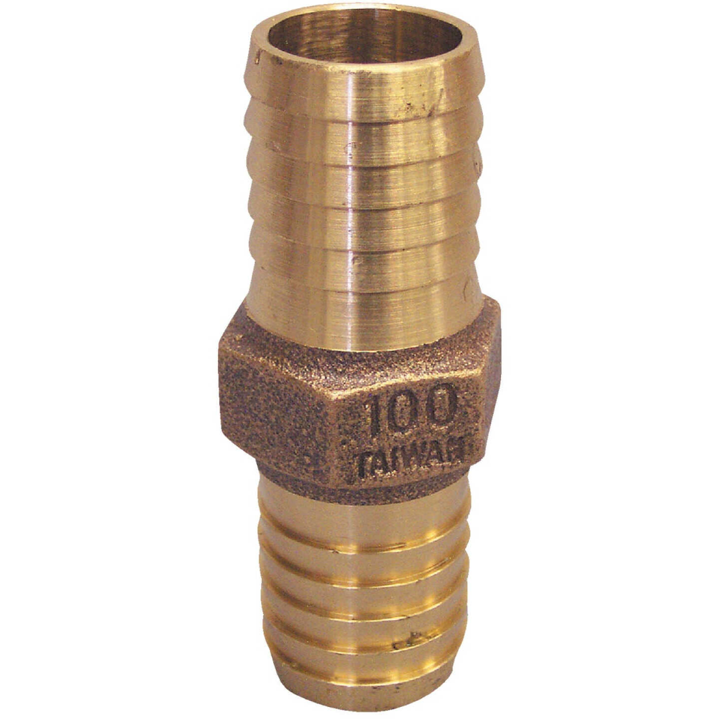 Merrill 1 In. Low Lead Brass Hose Barb Insert Coupling Image 1