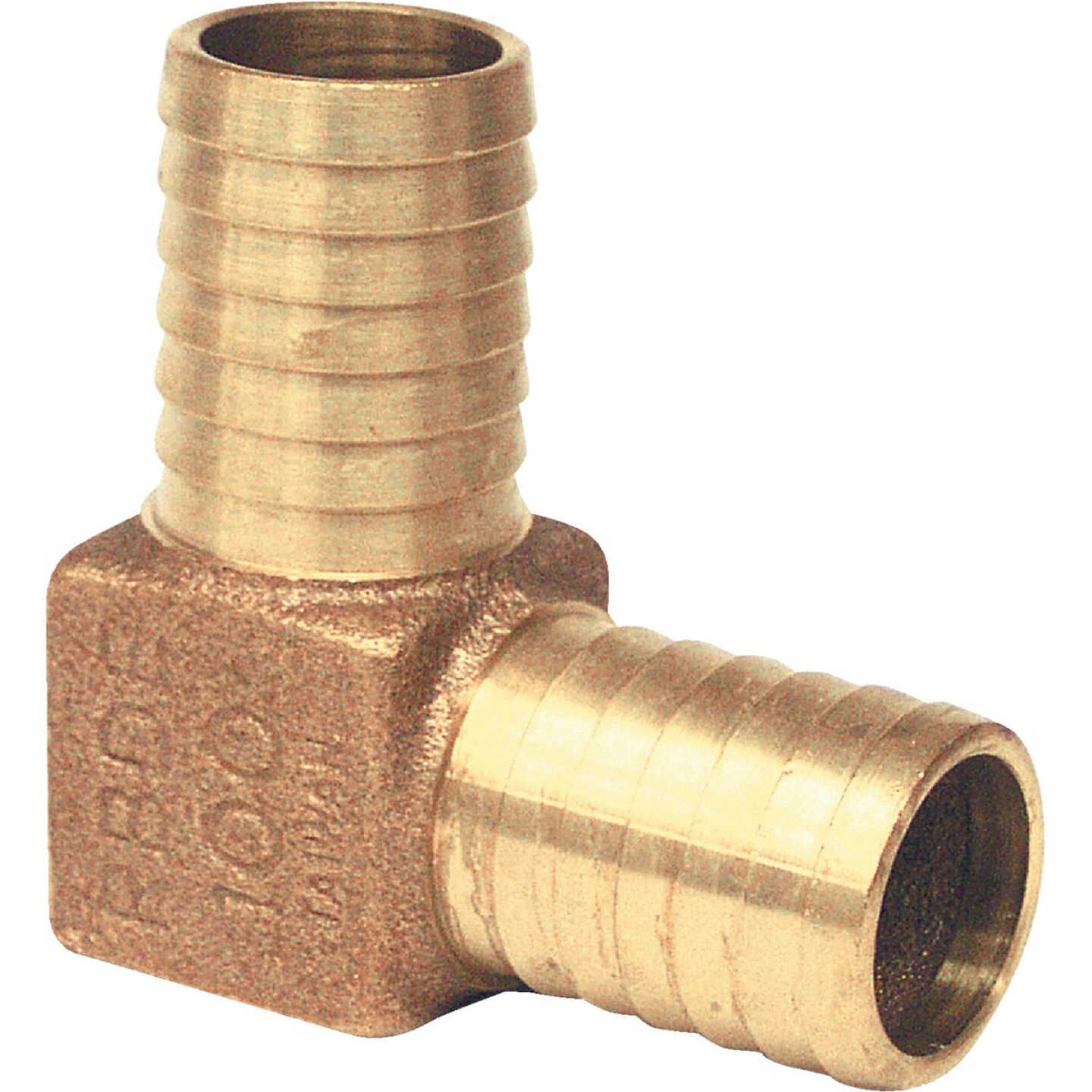 Merrill 1 In. Insert x 1 In. Insert Barbed 90 Deg. Brass Elbow (1/4 Bend) Image 1