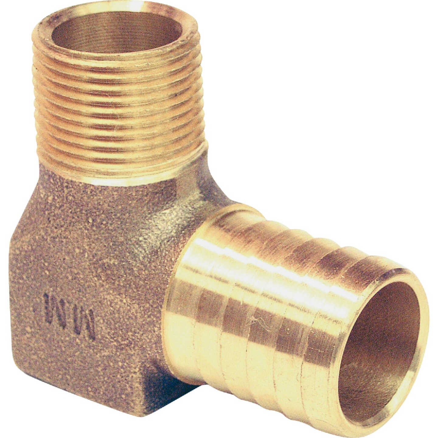 Merrill 3/4 In. MPT x 1 In. Insert Barbed 90 Deg. Brass Elbow (1/4 Bend) Image 1
