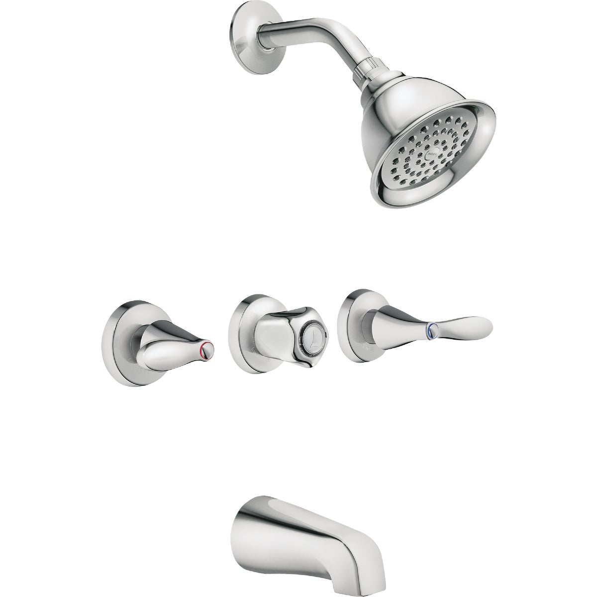 Moen Adler 3-Handle Lever Tub and Shower Faucet, Chrome