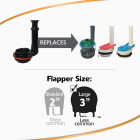 Korky 1.6 and 1.28 GPF Adjustable Flush Valve Kit Image 5