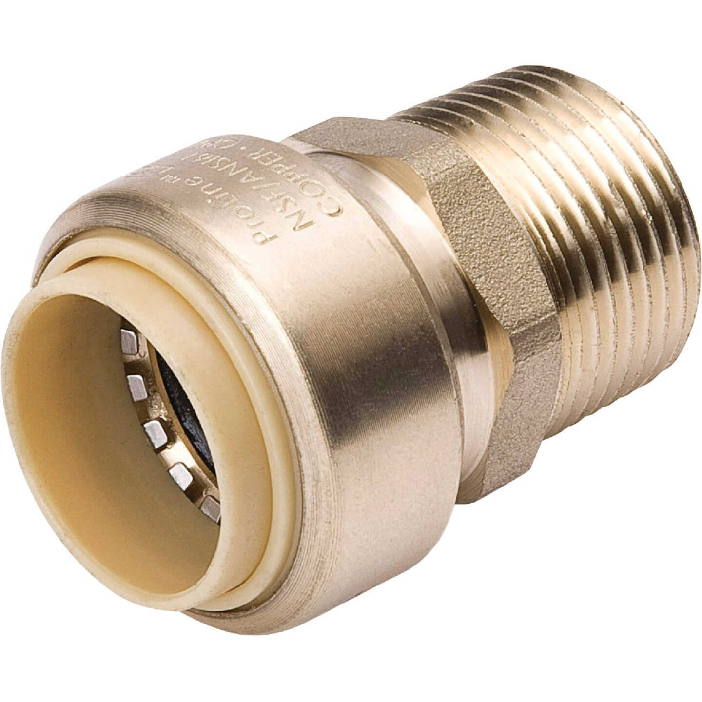 ProLine 3/4 In. PF x 3/4 In. MIP Brass Push Fit Male Adapter Image 1