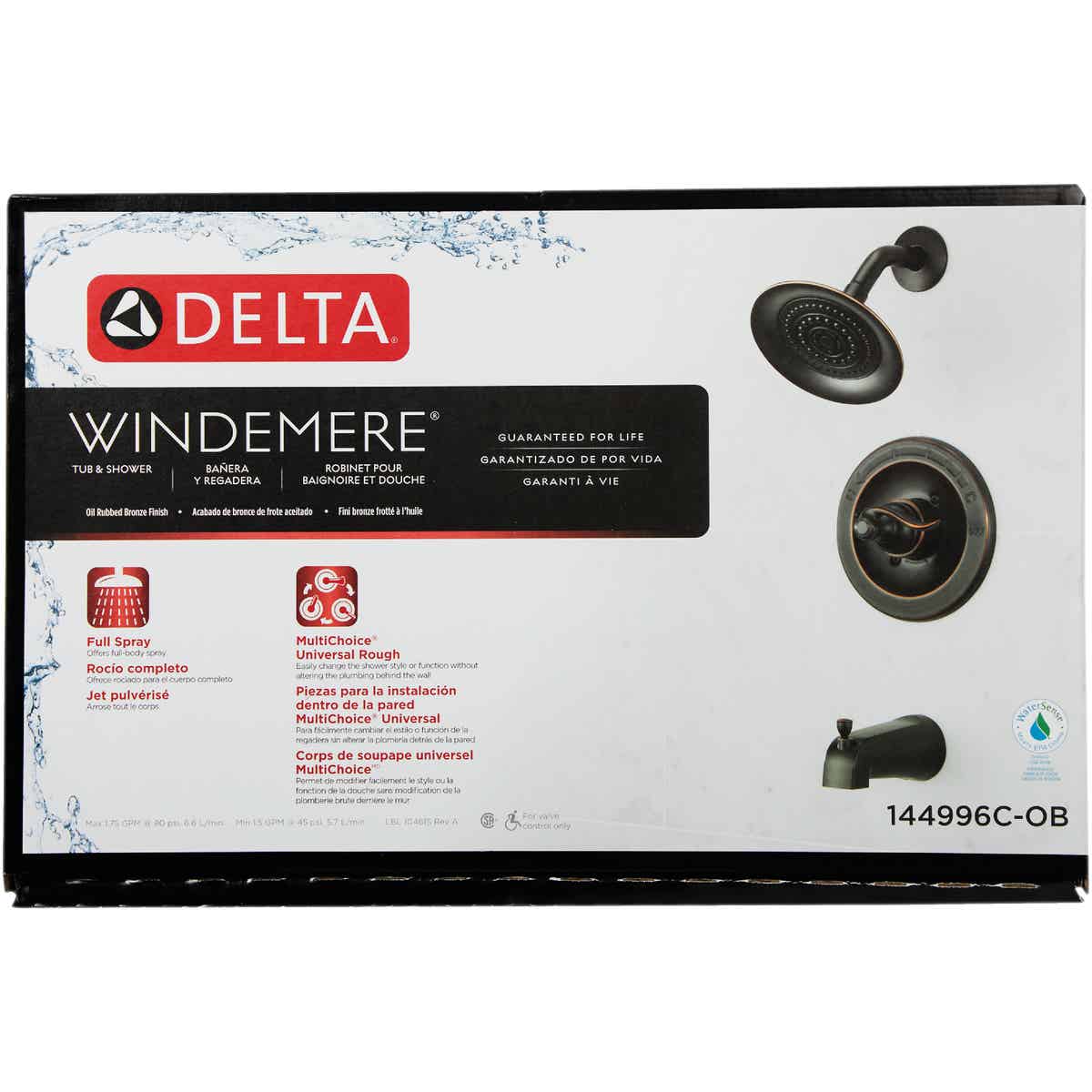 Delta Windemere Oil-Rubbed Bronze Single-Handle Lever Tub & Shower Faucet Image 2
