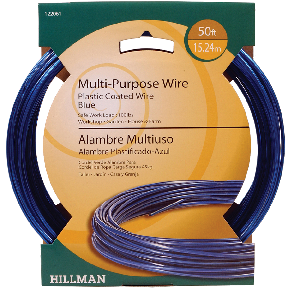 Hillman Anchor Wire 50 Ft. 19 Ga. Plastic Coated Steel 3-Strand General Purpose Wire, Display Refill Image 1
