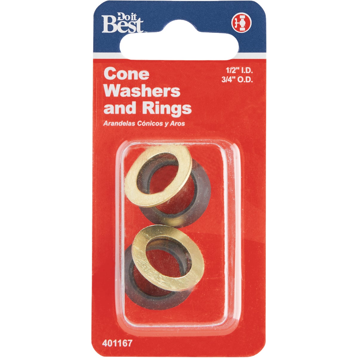 Do it Best 3/4 In. Black Cone Faucet Washer Image 2