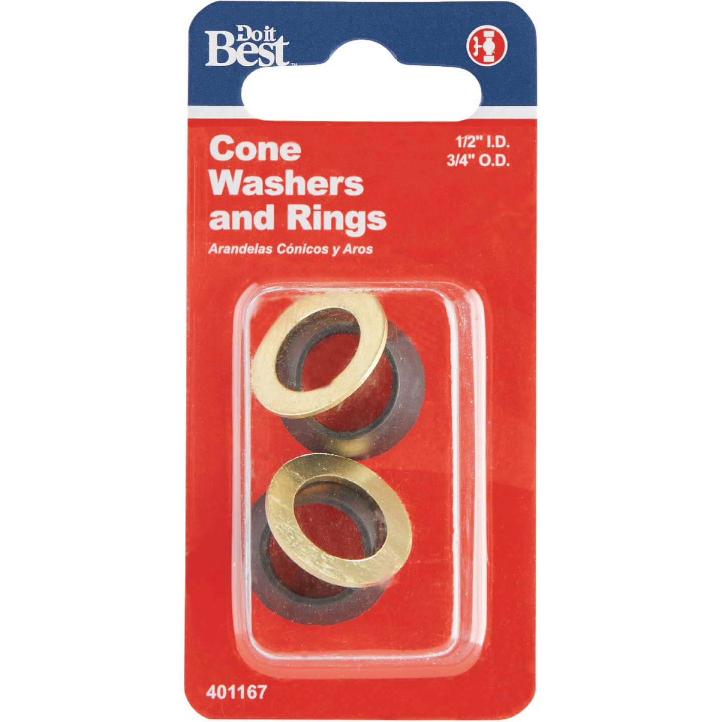 Do it Best 3/4 In. Black Cone Faucet Washer Image 2