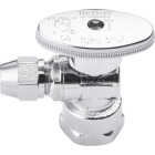 Oatey 1/2 In. FIP Inlet x 3/8 In. OD Flare Outlet 1/4-Turn Water Stop Angle Valve Image 1