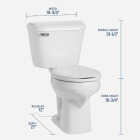 Mansfield Pro-Fit 4 SmartHeight White Round Bowl 1.6 GPF Complete Toilet Image 2