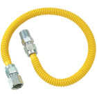 Dormont 1/2 In. OD x 24 In. Coated Stainless Steel Gas Connector, 1/2 In. FIP x 1/2 In. MIP (Tapped 3/8 In. FIP) Image 1