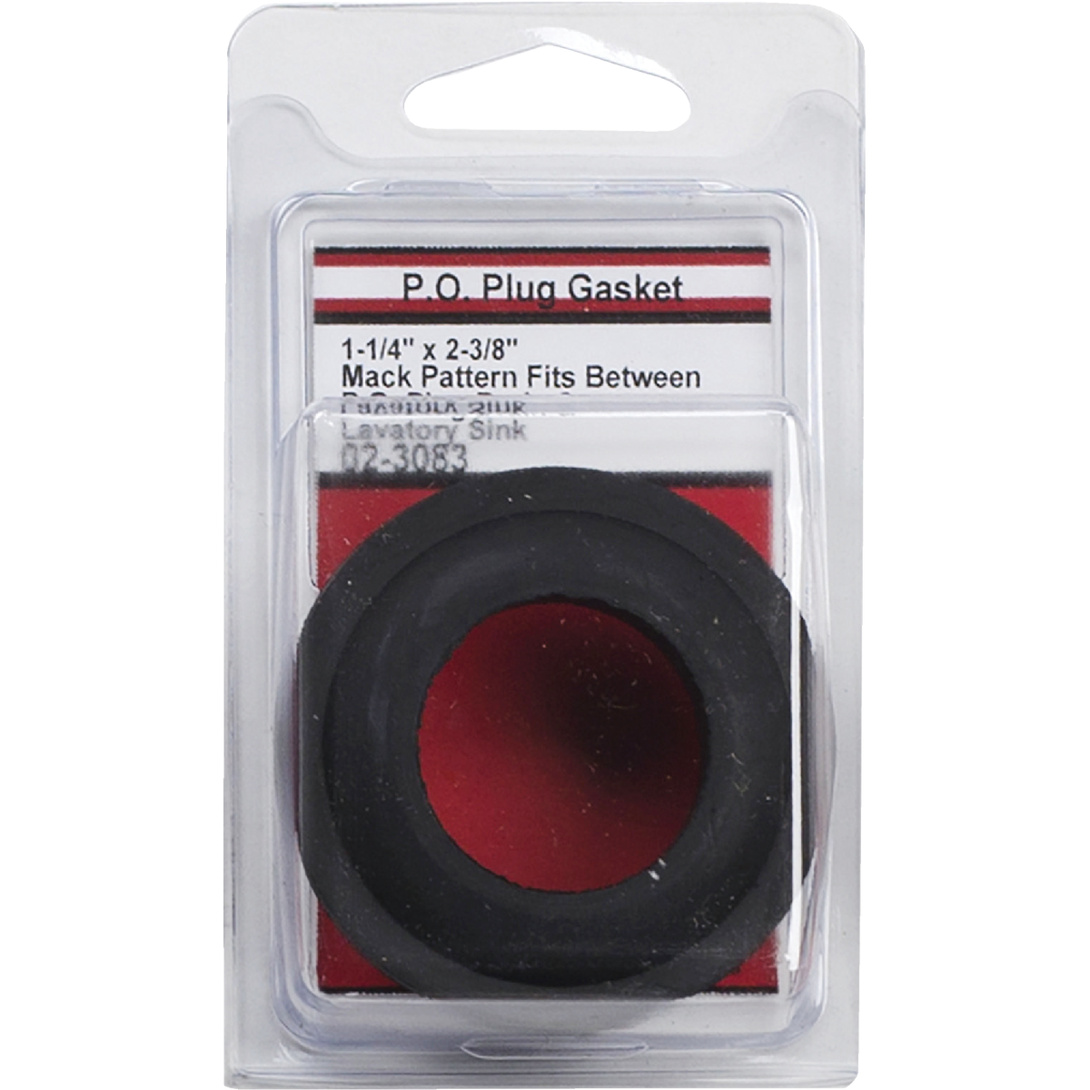 Lasco 2-3/8 In. OD x 1-1/4 In. ID Rubber Black Gasket Image 2