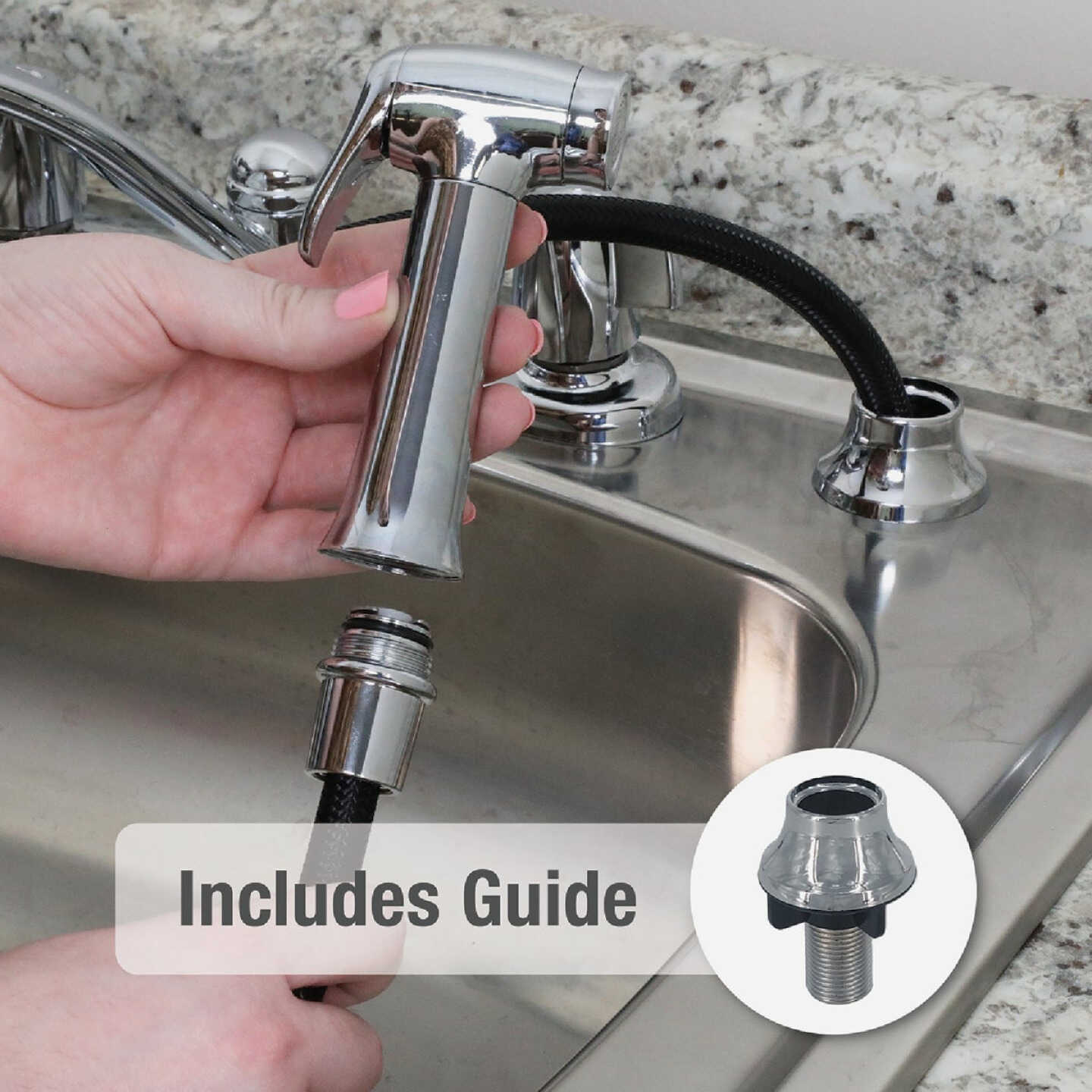 Danco Transitional Chrome Sprayer Head Image 3