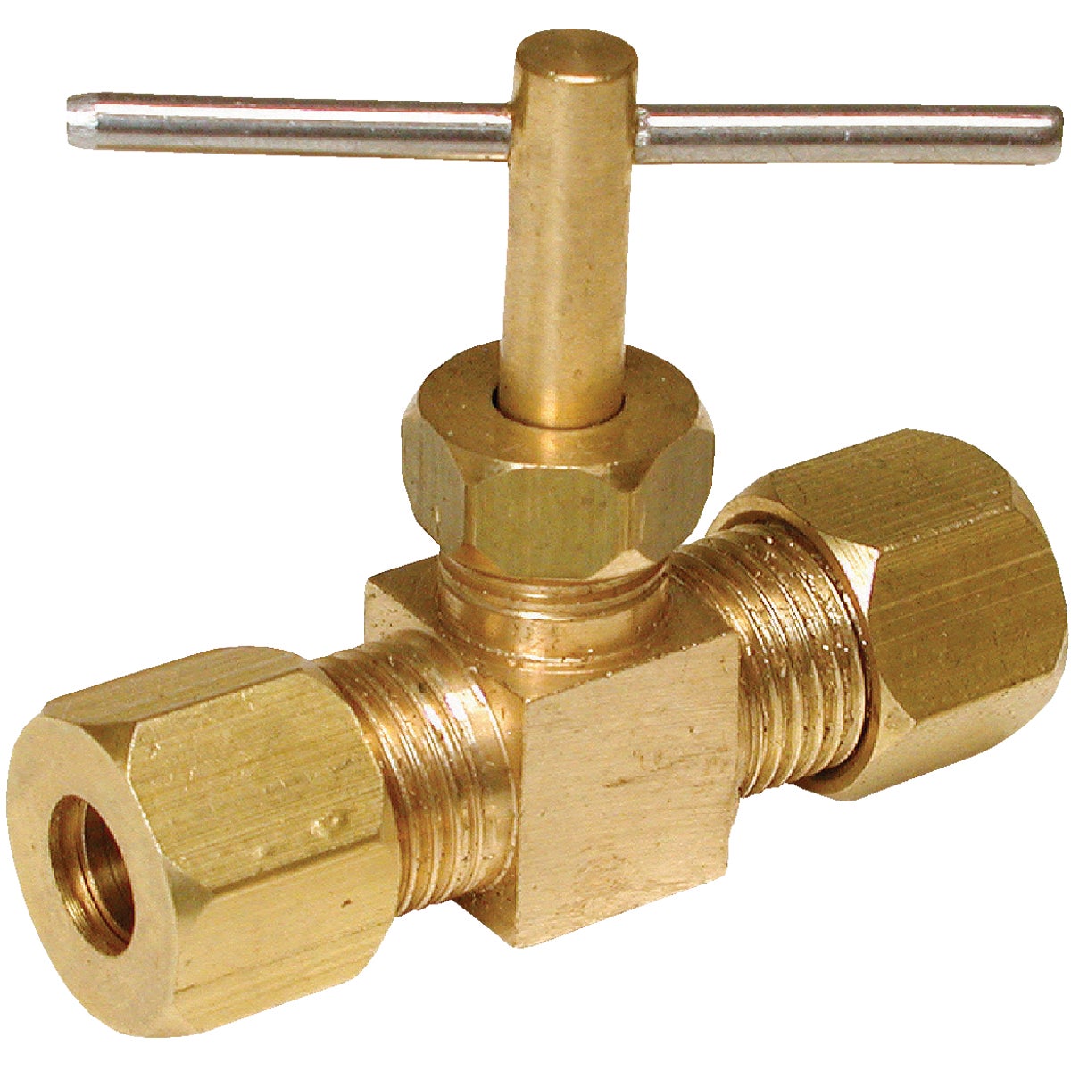 Dial 1/4 In. Brass Compression Needle Valve
