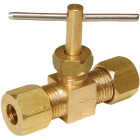 Dial 1/4 In. Brass Compression Needle Valve Image 1