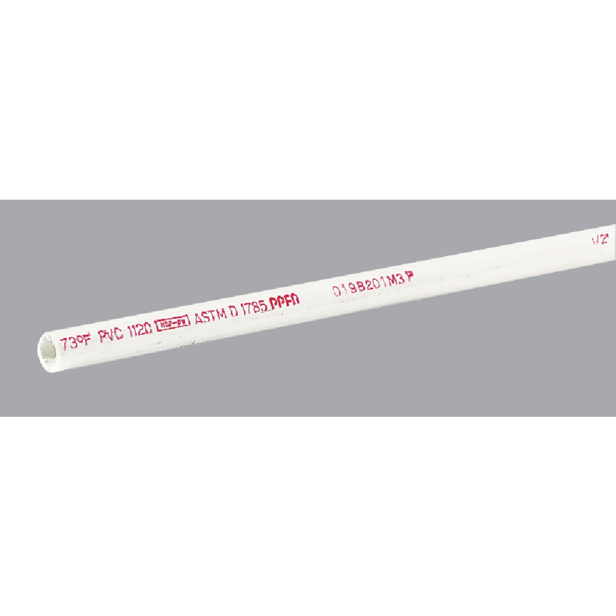 Charlotte Pipe 1/2 In. x 20 Ft. Cold Water Schedule 40 PVC Pressure Pipe, Belled End Image 1